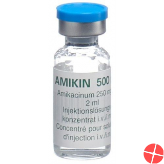 Amikin Infusionskonzentrat 500mg/2ml 5 Durchstechflaschen 2ml