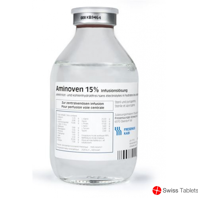 Aminoven Inf Lös 15% 10 Glasfl 250 ml