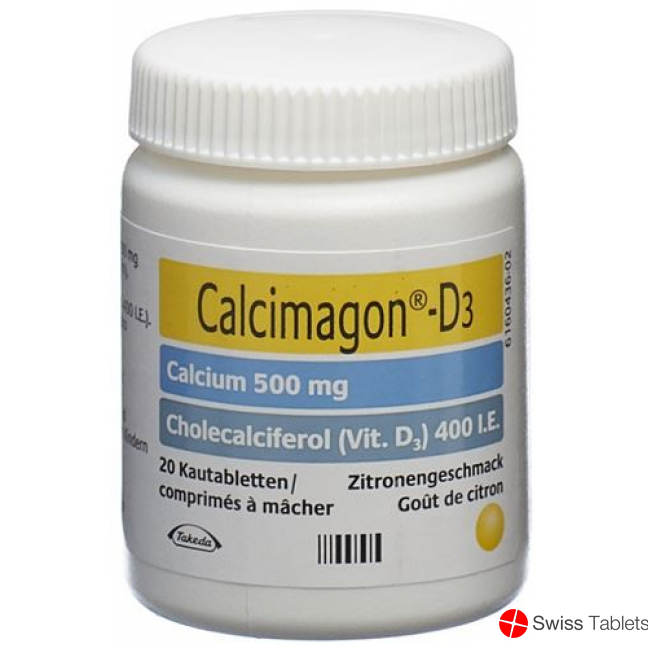 Calcimagon D3 Zitron (o Aspartam) Dose 120 Stück buy online