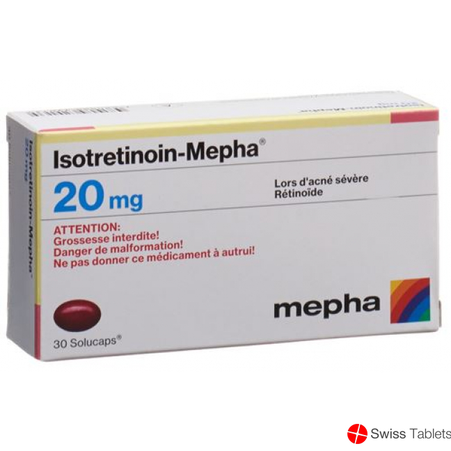 Isotretinoin Mepha Solucaps 20mg 100 Stück buy online