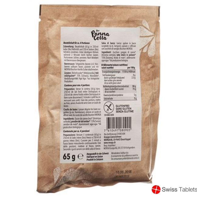 Morga Panna Cotta Bio 65g buy online