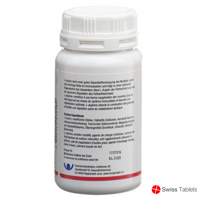 Burgerstein L-Arginin tablets 100 pieces buy online