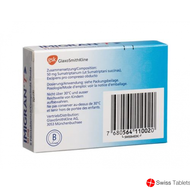 Imigran T Filmtabletten 50mg 6 Stück buy online