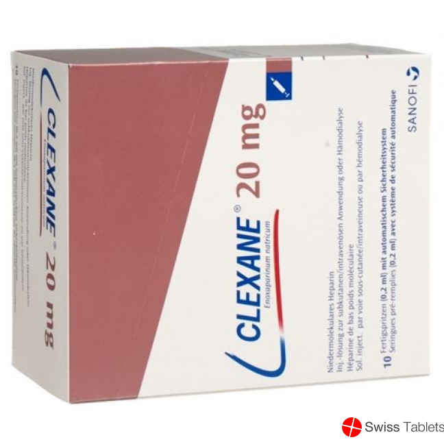 Clexane Inj Lös 20 mg / 0.2ml 50 Fertspr 0.2 ml