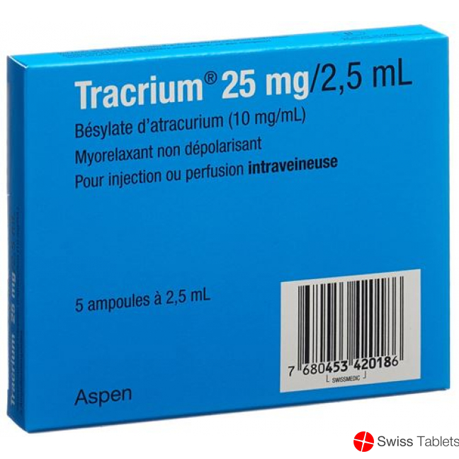 Tracrium Injektionslösung 25mg/2.5ml 100 Ampullen 2.5ml buy online