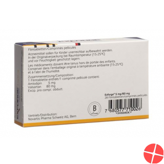 Exforge Filmtabletten 5mg/80mg 98 Stück