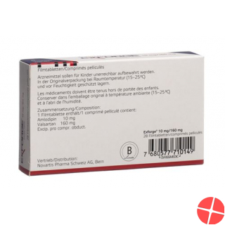 Exforge Filmtabletten 10mg/160mg 98 Stück