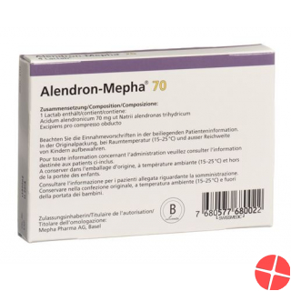 Alendron Mepha 70 Lactabs 70mg 3x 4 Stück
