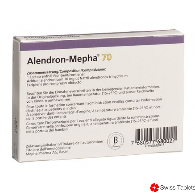 Alendron Mepha 70 Lactabs 70mg 3x 4 Stück buy online