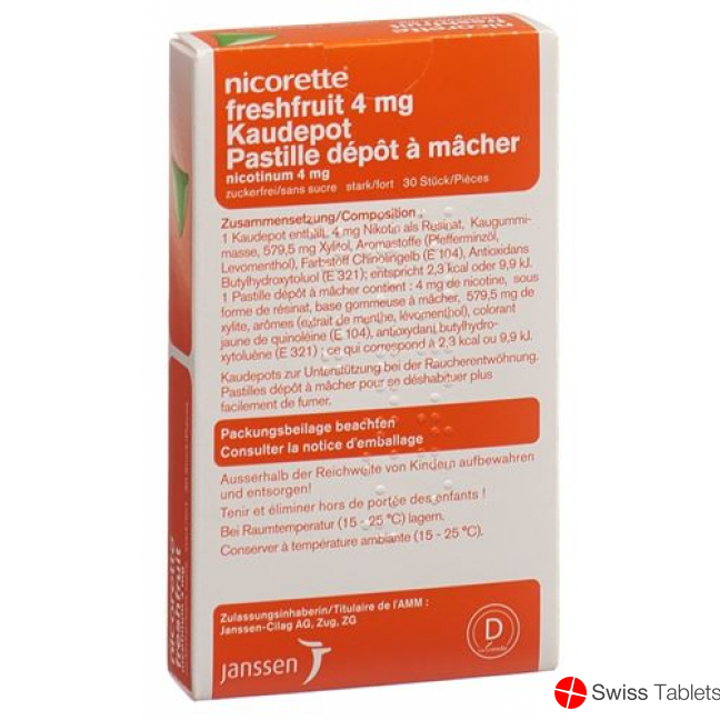 Nicorette Freshfruit 4mg 105 Kaugummi buy online