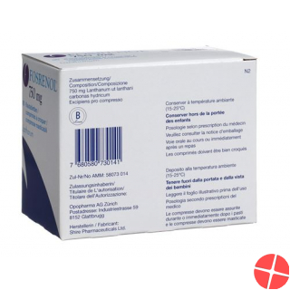 Fosrenol Kautabletten 750mg 90 Stück