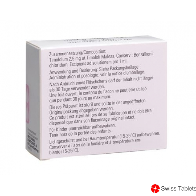 Timoptic Augentropfen 0.25% (neu) 3 Flasche 5ml buy online