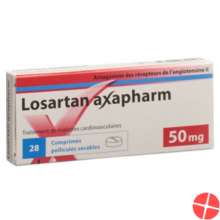 Losartan Axapharm Filmtabletten 50mg 98 Stück Losartan Axapharm Filmtabletten 50mg 98 Stück