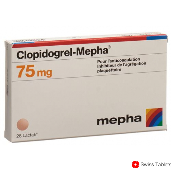Clopidogrel Mepha Lactabs 75mg 84 Stück buy online