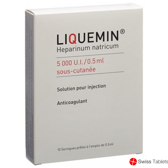 Liquemin 5000 E/0.5ml S.c. 25 Fertigspritzen 0.5ml buy online