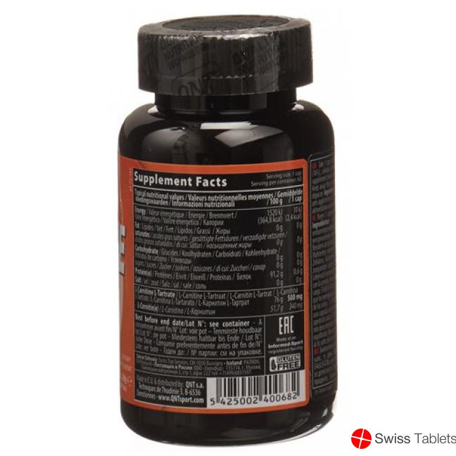 Qnt L-carnitine Kapseln 500mg 60 Stück buy online