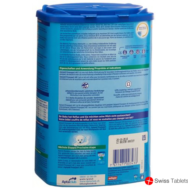 Milupa Aptamil AR 1 800g buy online