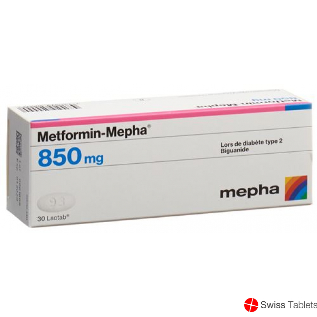 Metformin Mepha Lactab 850 mg 100 pcs