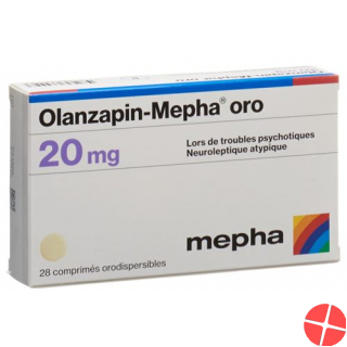 Olanzapine Mepha oro Schmelztabl 20 mg 98 pcs