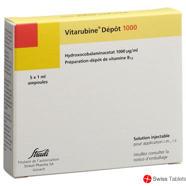 Vitarubin Depot Injektionslösung 1000mcg/ml 10 Ampullen 1ml buy online