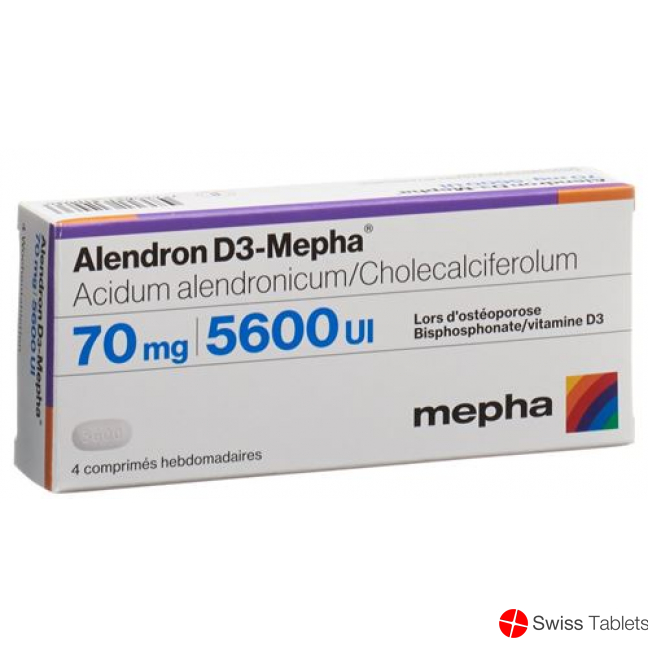 Alendron D3 Mepha week 70/5600 tablets 12 pcs