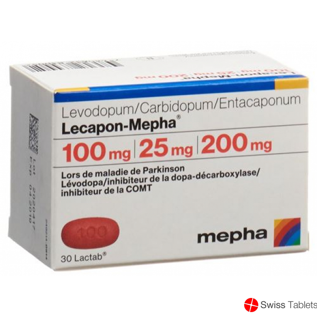 Lecapon-Mepha 100mg / 25mg / 200mg 100 film-coated tablets