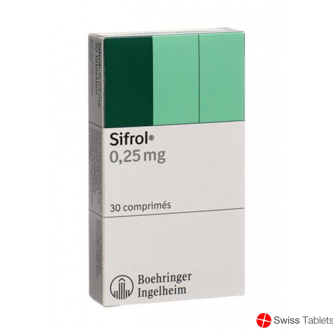 Buy online Sifrol Tabletten 0.25mg 100 Stück at SWISS TABLETS
