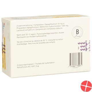 Xigduo Filmtabl XR 10 mg / 1000 mg 98 pcs