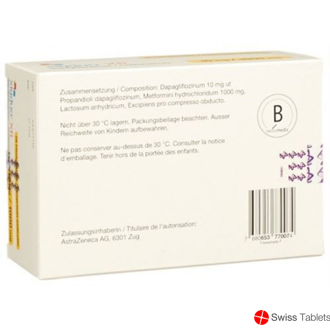 Xigduo Filmtabl XR 10 mg / 1000 mg 98 pcs