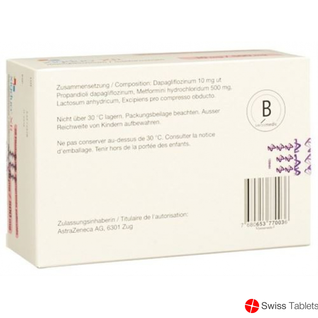 Xigduo Filmtabl XR 10 mg / 500 mg 98 pcs