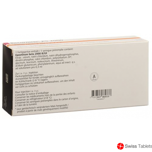 Buy online Recormon Ps Injektionslösung 2000