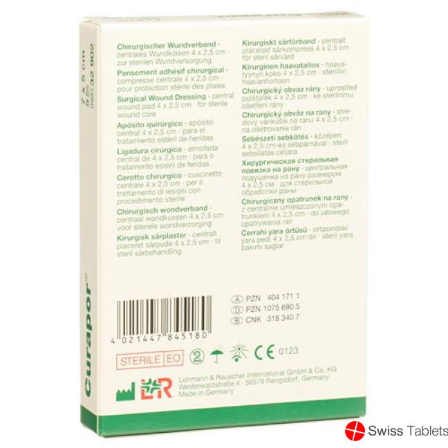 Curapor Chirurgisch Wundverband 7x5cm Steril 100 Stück buy online