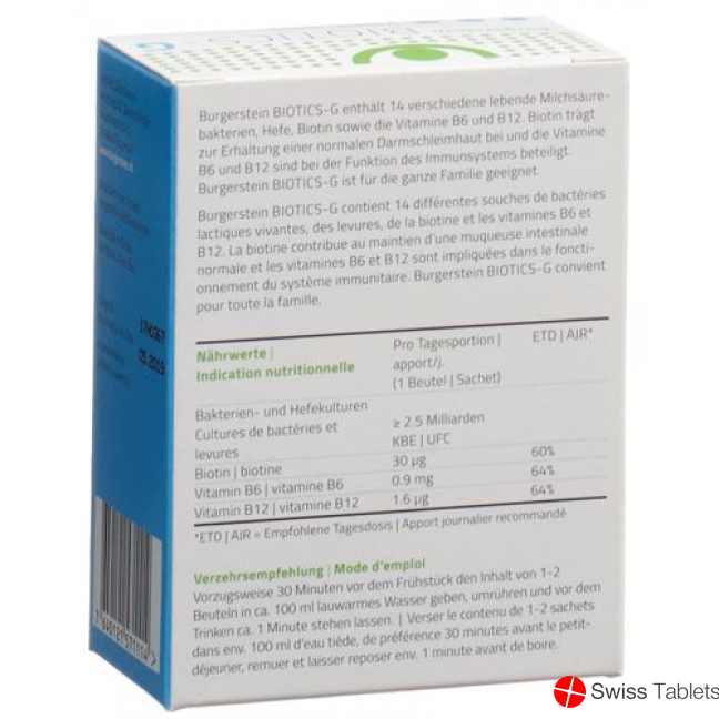Burgerstein Biotics-G Plv 3 x 30 pieces buy online