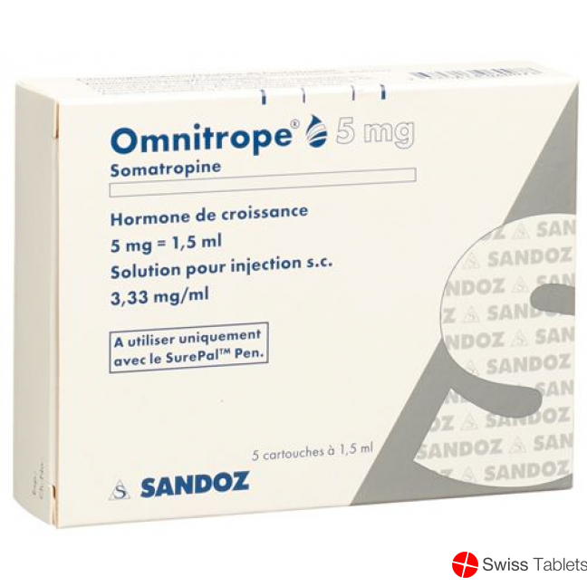 Omnitrope Patr Surepal Injektionslösung 5mg/1.5ml buy online