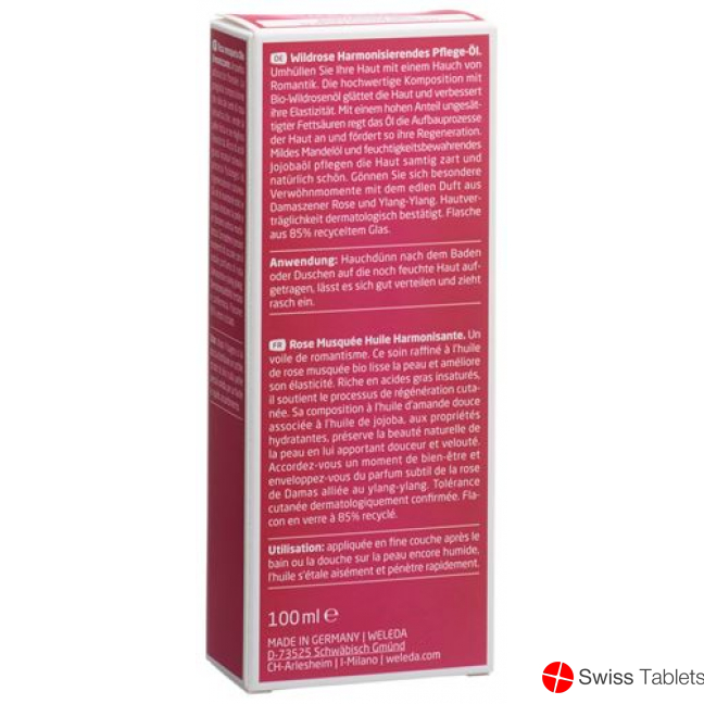 Weleda Wildrose Harmonisierendes Pflege-Öl Glasflasche 100ml buy online