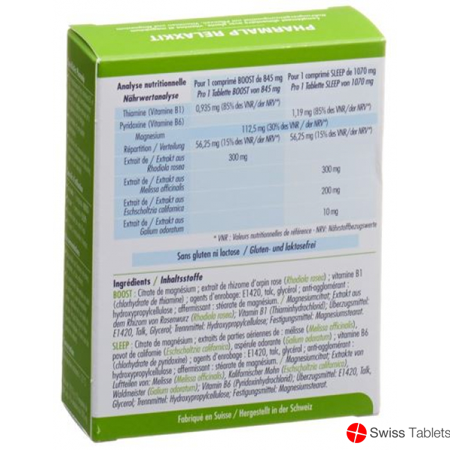 Pharmalp Relaxkit Boost & Sleep Tablets Blister 20 pcs buy online