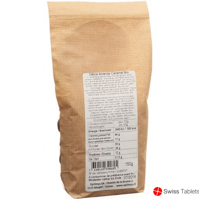 Optimys Genuss Mandeln Karamelle Bio 150g buy online