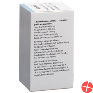 Vosevi Filmtabletten 400/100/100 Flasche 28 Stück Vosevi Filmtabletten 400/100/100 Flasche 28 Stück