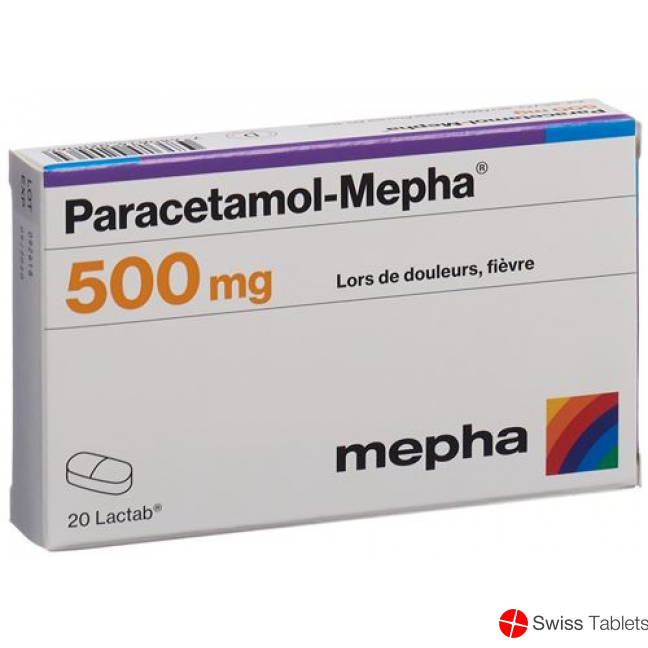 Paracetamol Mepha Lactab 500mg 100 Stück buy online