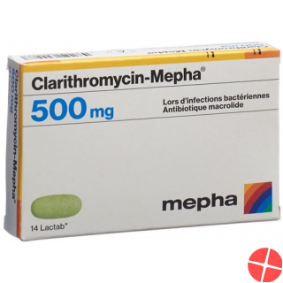 Clarithromycin Mepha Lactab 500mg 30 Stück