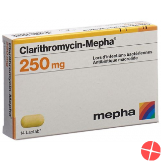 Clarithromycin Mepha Lactab 250mg 20 Stück