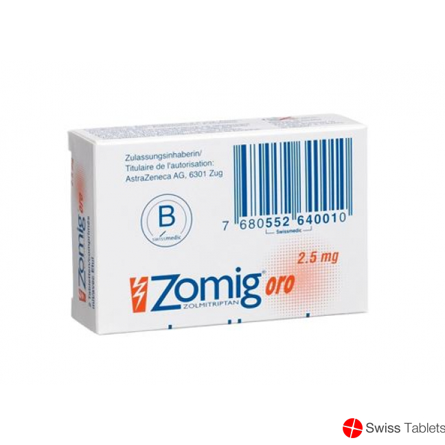 Zomig Oro 2.5mg 12 Lingualtabletten buy online
