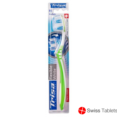 Trisa Flexible White Toothbrush Medium buy online
