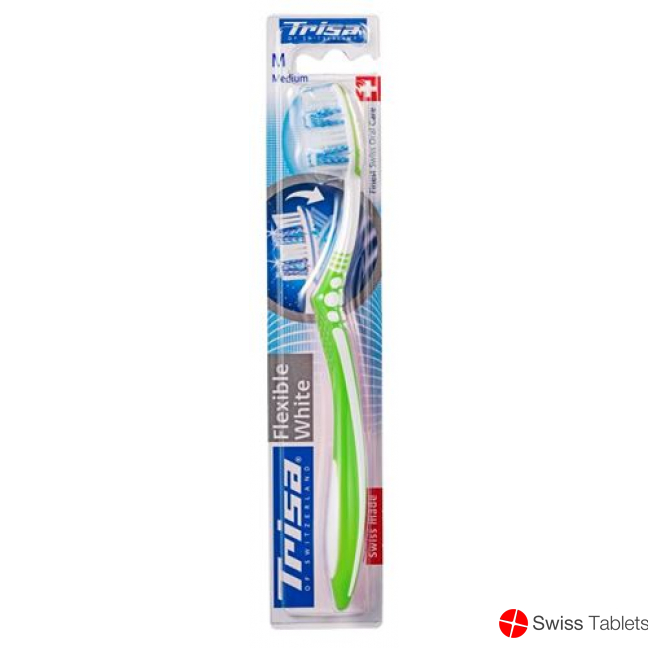 Trisa Flexible White Toothbrush Medium buy online