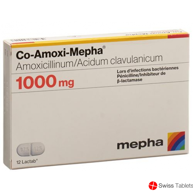 Co Amoxi Mepha Lactabs 1000mg 20 Stück buy online