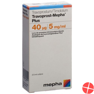 Travoprost Mepha Plus 0.04mg/5mg 3 Flasche 2.5ml