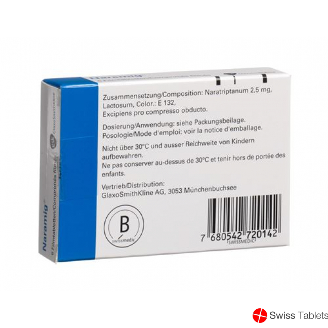 Naramig Tabletten 2.5mg 6 Stück buy online
