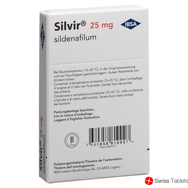 Silvir Schmelzfilm 25mg 4 Stück buy online