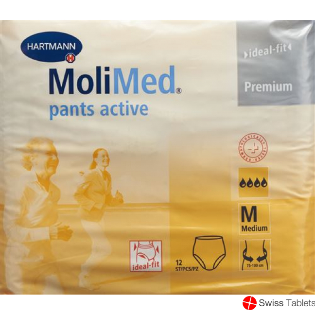 MoliMed pants active Grösse M Medium 75-100cm 12 Stück buy online