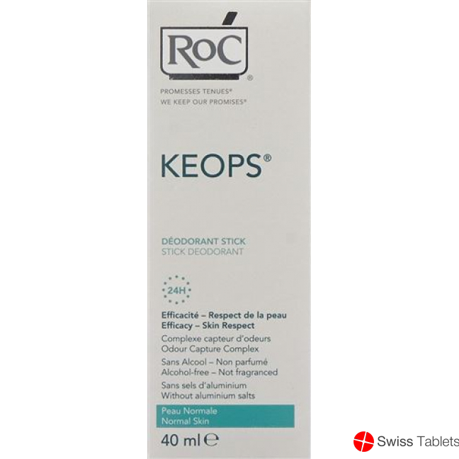 Roc Keops Deodorant Stick Sans Alcool 40g buy online